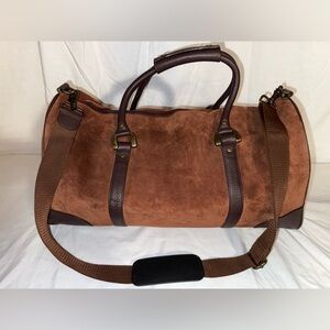 Vintage Marlboro Leather Duffle Bag Guts Grit Gear 2003 Travel Gym Bag Brown